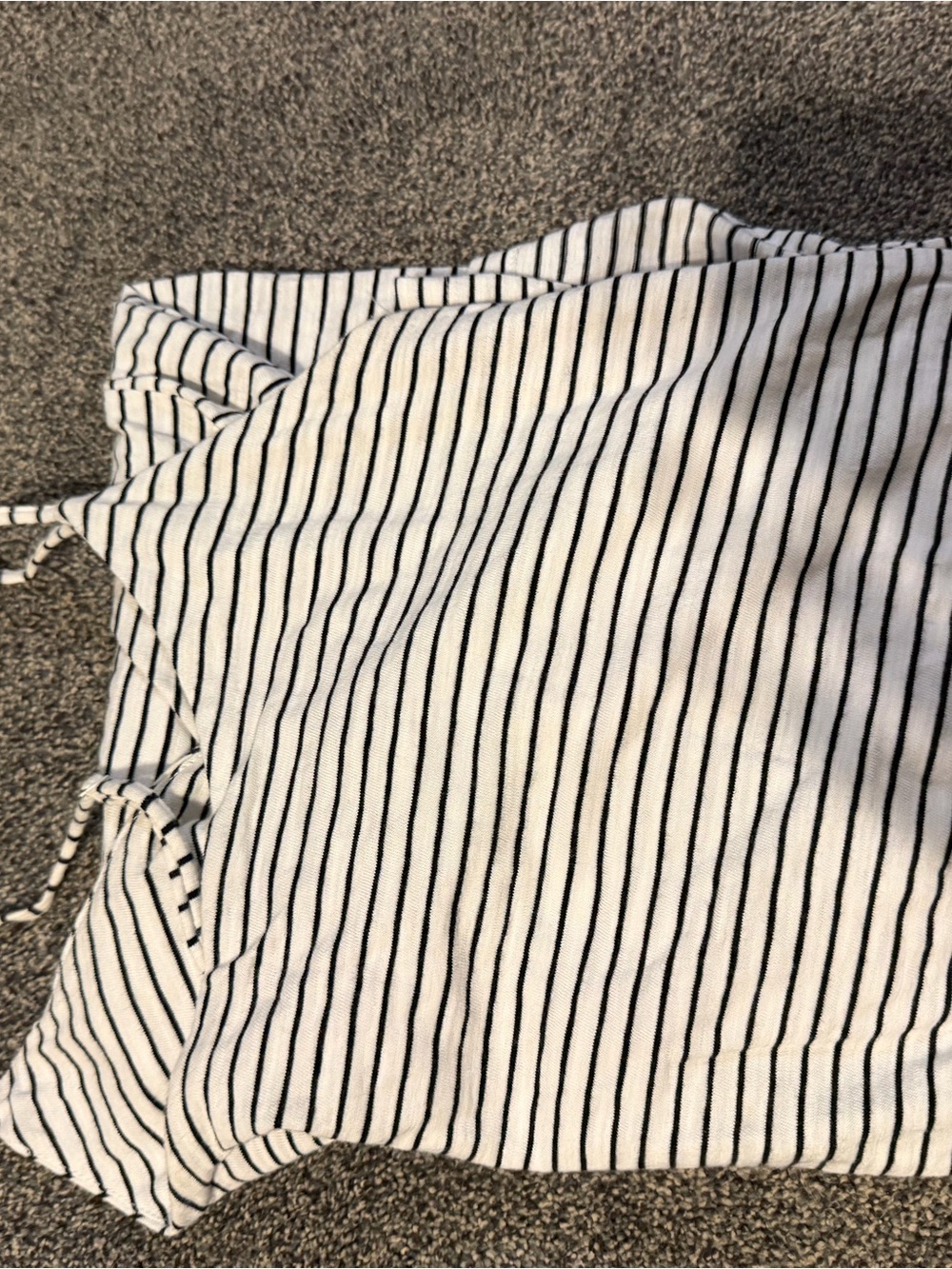 Old Navy White and Black Striped Midi Dress